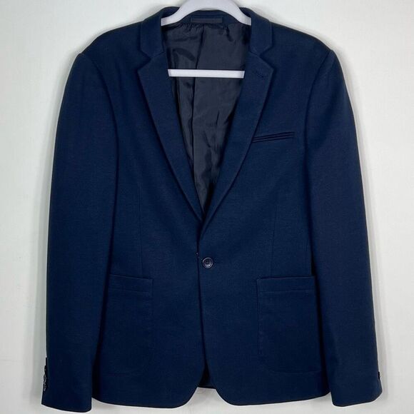 Asos Navy Men’s 40” Short Poly Blend Blazer